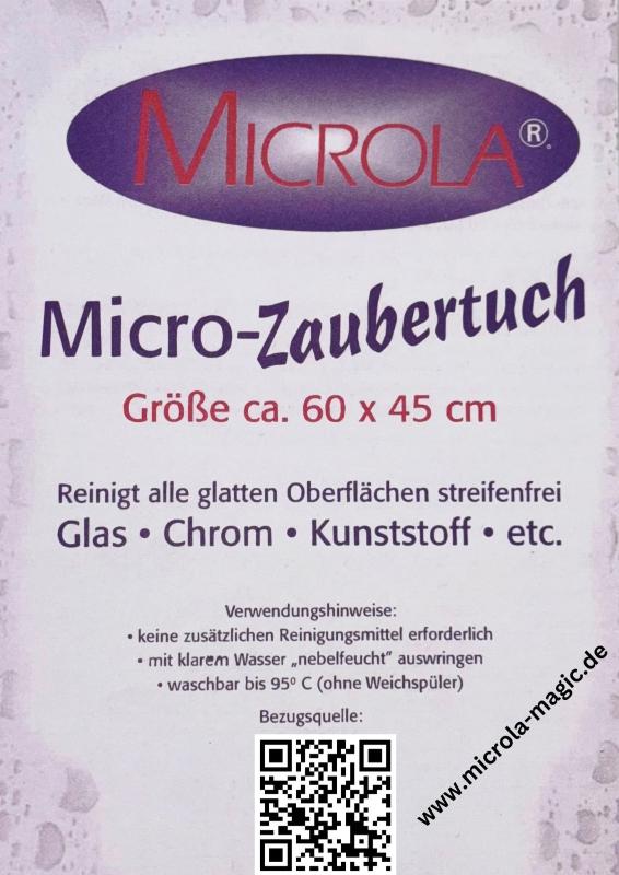 Mikrofaser Zaubertuch 1er-Set Blau – Streifenfrei ohne Chemie – Microla Magic