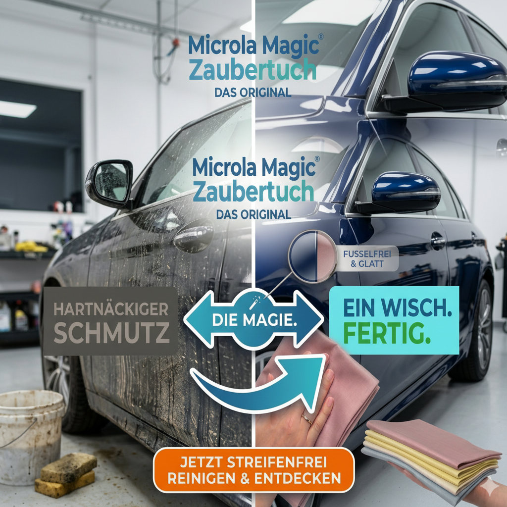 Mikrofaser Zaubertuch 4er-Set streifenfrei ohne Chemie – Microla Magic