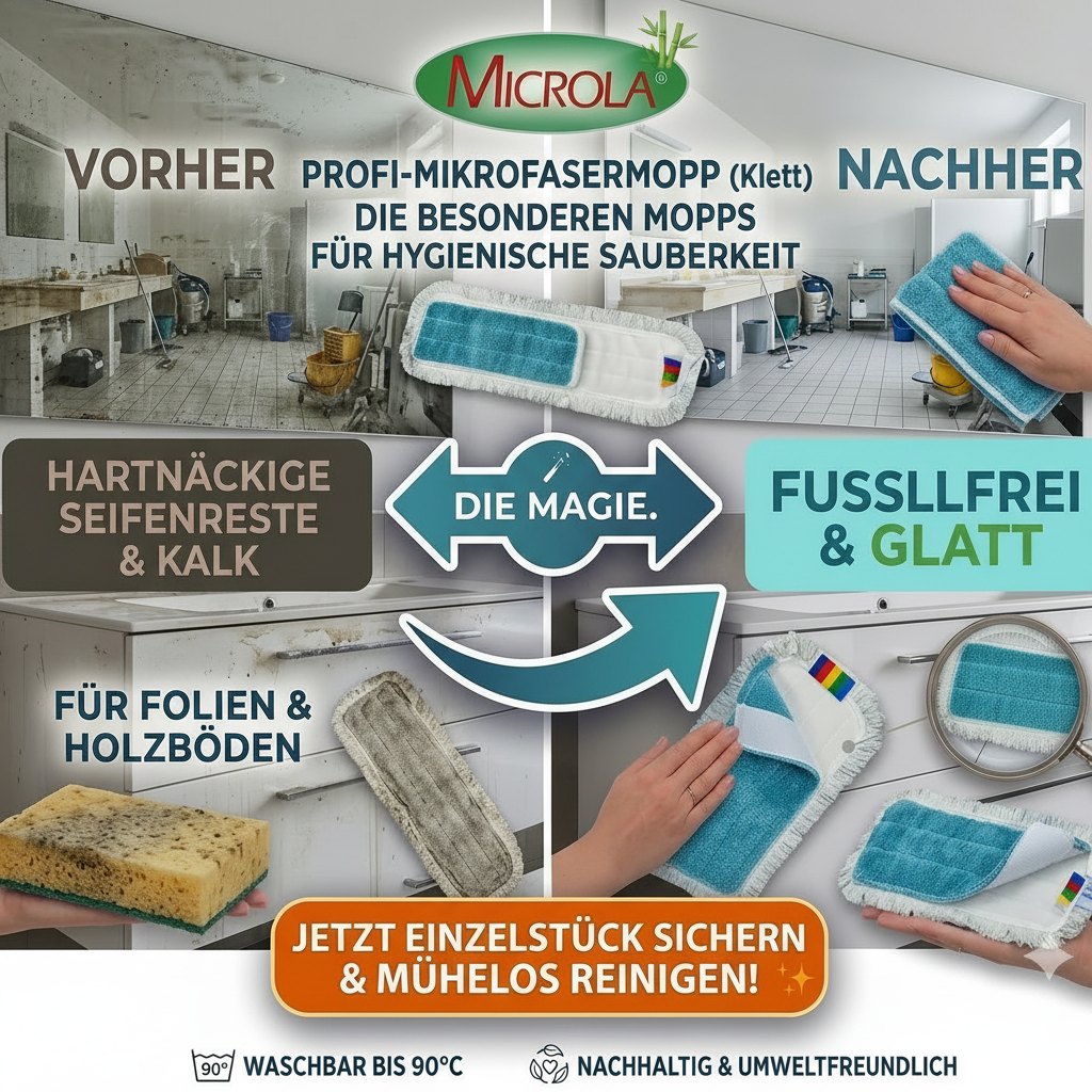 Mikrofasermopp (Klett) mit Hygienecodierung 1 Stück