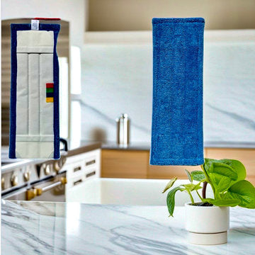 Mikrofaserschrubbmopp 45cm Blau – reinigt nur mit Wasser